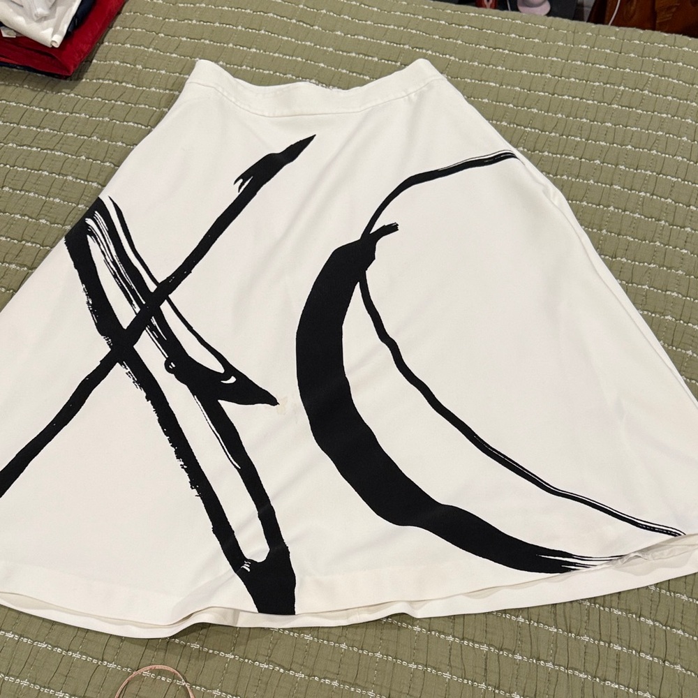 Abstract Black and White Women's Skirt
